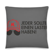 Lade das Bild in den Galerie-Viewer, Laster-Kissen grau